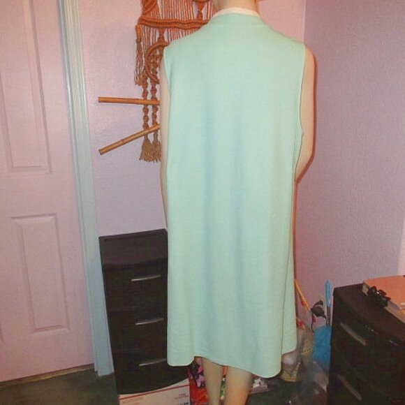 Spartina 449 Serena Dress Womens XXL Sleeveless Pique Gold Zipper A-Line Vacay - Picture 7 of 10